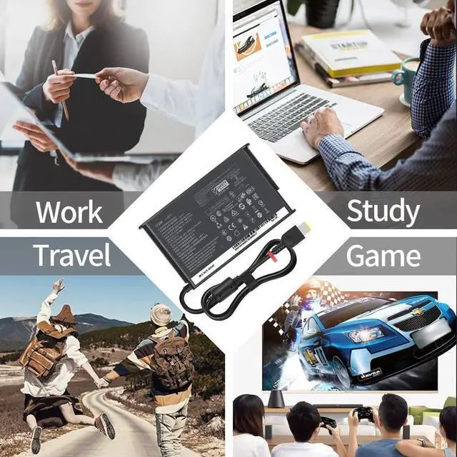 Energizewiz 170W Charger 20V 8 5A for Lenovo Legion Slim 5 Yoga Pro 9i ThinkPad X1 Extreme P16 P16v IdeaPad Pro 5 LOQ 15APH8 6IRH8 15IRX9 15AHP9 ADL1703c3a USB Rectangular Tip