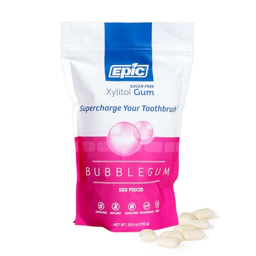 Epic 100  Xylitol Peppermint Chewing Gum   Sugar Free  Aspartame Free Dental Gum   Supports Oral Health & Fresh Breath   50 Pieces  Pack of 3 