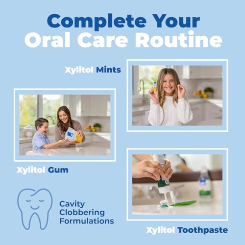 Epic 100  Xylitol Peppermint Chewing Gum   Sugar Free  Aspartame Free Dental Gum   Supports Oral Health & Fresh Breath   50 Pieces  Pack of 3 