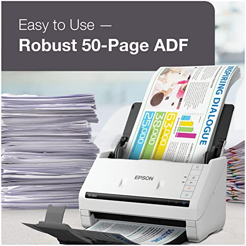 Epson DS 530 II Color Duplex Document Scanner for PC and Mac with Sheet fed  Auto Document Feeder  ADF 