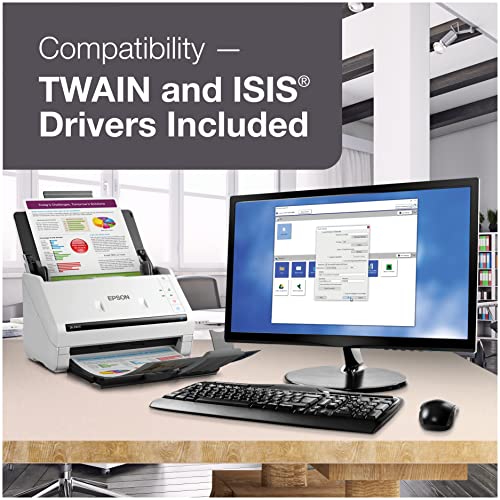 Epson DS 530 II Color Duplex Document Scanner for PC and Mac with Sheet fed  Auto Document Feeder  ADF 