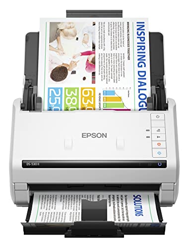 Epson DS 530 II Color Duplex Document Scanner for PC and Mac with Sheet fed  Auto Document Feeder  ADF 