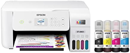 Epson EcoTank ET 2803 Wireless Color All in One Cartridge Free Supertank Printer with Scan  Copy and AirPrint Support