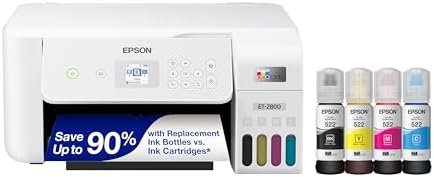 Epson EcoTank ET 2800 Wireless Color All in One Cartridge Free Supertank with Scan and Copy  The Ideal Basic Home Printer   Black