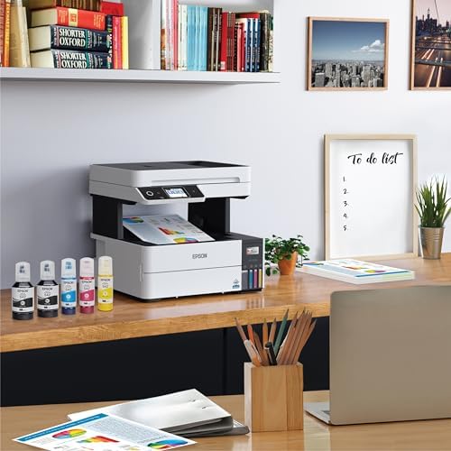 Epson EcoTank Pro ET 5170 Wireless Color All in One Supertank Printer with Scanner  Copier  Fax Plus Auto Document Feeder White Large