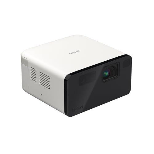 Epson EpiqVision Mini EF21 Portable Smart Laser Projector  Bright 1 000 Lumens  FHD 1080p HDR  3 Chip 3LCD  Google TV  Netflix  Stereo Speakers  Family Party/Outdoor Backyard/Home Theater   White