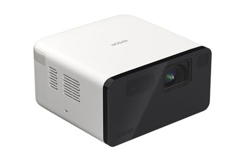 Epson EpiqVision Mini EF21 Portable Smart Laser Projector  Bright 1 000 Lumens  FHD 1080p HDR  3 Chip 3LCD  Google TV  Netflix  Stereo Speakers  Family Party/Outdoor Backyard/Home Theater   White