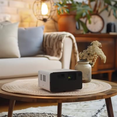 Epson EpiqVision Mini EF21 Portable Smart Laser Projector  Bright 1 000 Lumens  FHD 1080p HDR  3 Chip 3LCD  Google TV  Netflix  Stereo Speakers  Family Party/Outdoor Backyard/Home Theater   White