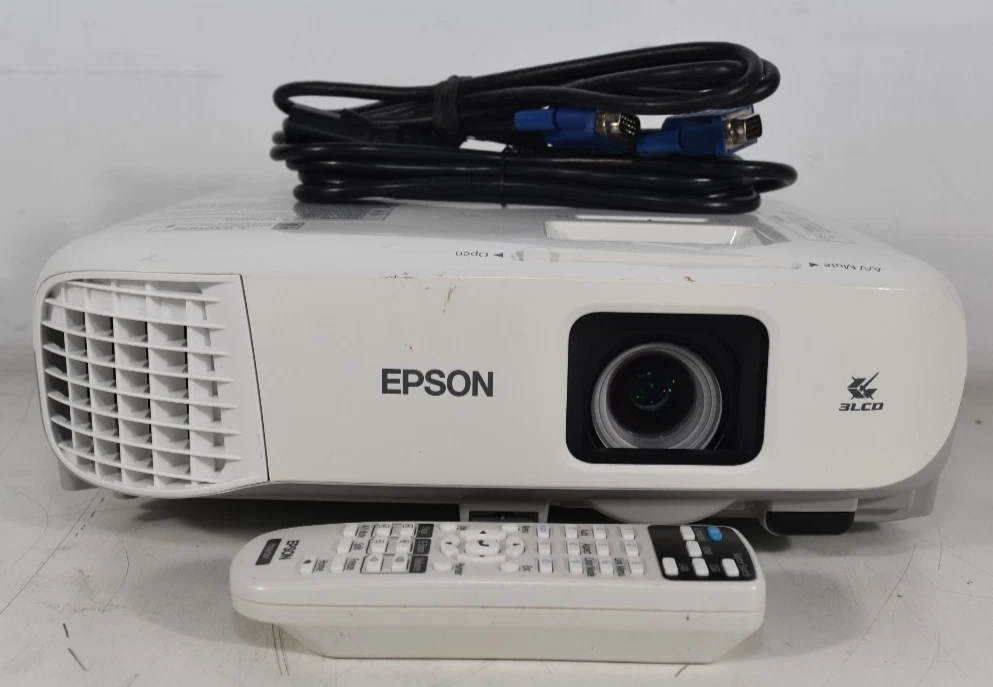 Epson PowerLite 980W WXGA 3LCD HDMI Projector 3800 Lumens 219 Lamp Hours