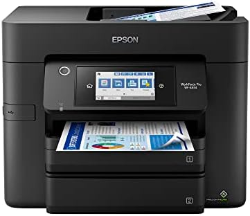 Epson Workforce Pro WF 4834 Wireless All in One Printer with Auto 2 Sided Print Copy  Scan and Fax  50 Page ADF  500 sheet Paper Capacity  4 3 Color Touchscreen