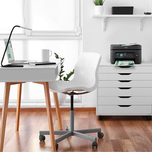 Epson Workforce WF 2930 Wireless All in One Printer with Scan  Copy  Fax  Auto Document Feeder  Automatic 2 Sided Printing and 1 4 Color Display Black