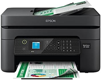Epson Workforce WF 2960 Wireless All in One Printer with Scan  Copy  Fax  Auto Document Feeder  Automatic 2 Sided Printing  2 4 Touchscreen Display  150 Sheet Paper Tray and Ethernet Black