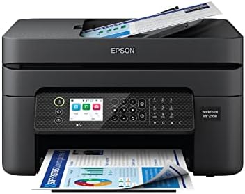 Epson Workforce WF 2960 Wireless All in One Printer with Scan  Copy  Fax  Auto Document Feeder  Automatic 2 Sided Printing  2 4 Touchscreen Display  150 Sheet Paper Tray and Ethernet Black