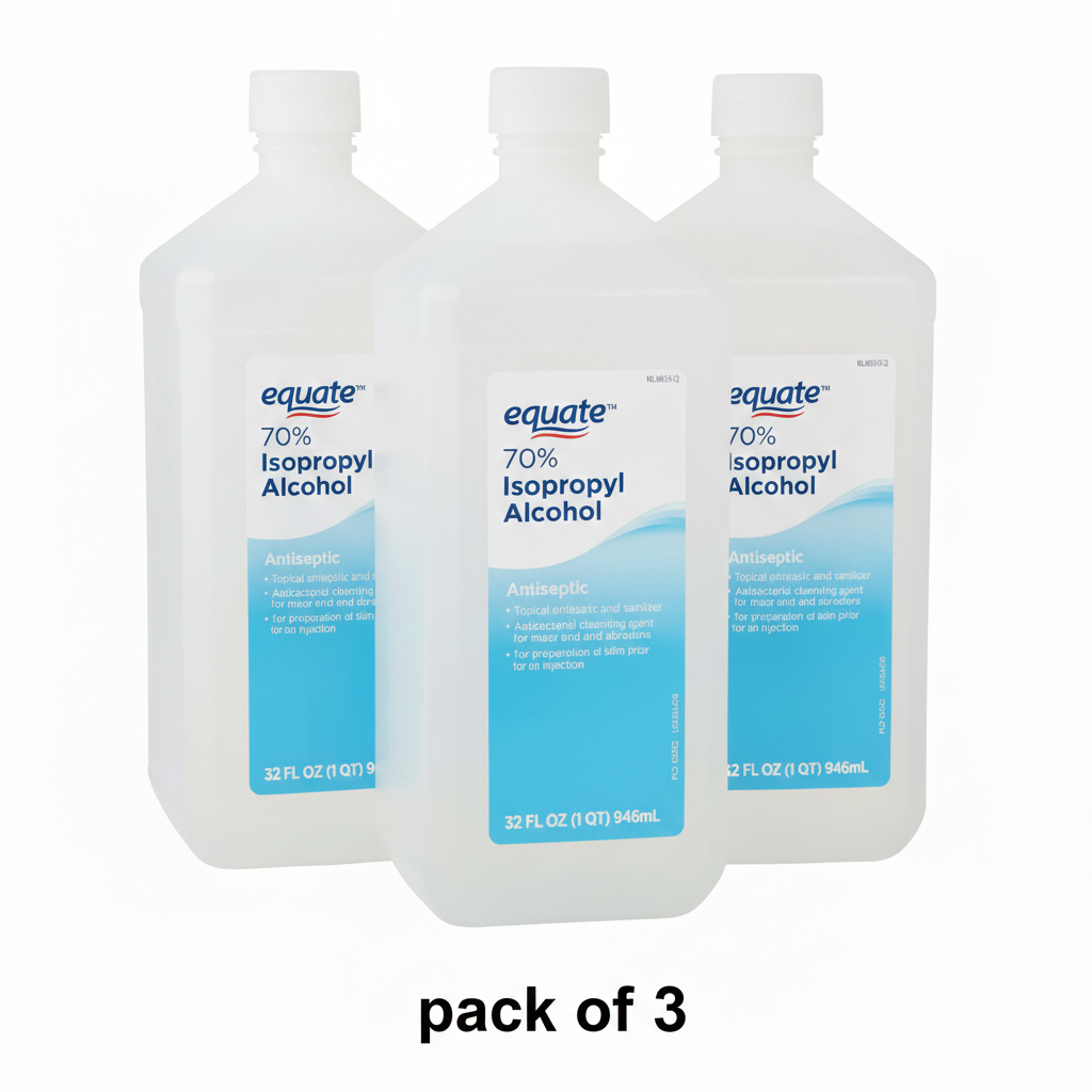 Equate 70  Isopropyl Alcohol Antiseptic  32 fl oz  3 Pack 