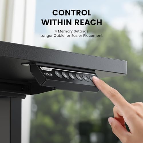 ErGear Dual Motor Standing Desk Frame  Electric Adjustable Legs Compatible Desktop Size 44  90   264 lbs Weight Capacity  4 Memory Height Settings Stand up Desks Base  Black Frame Only