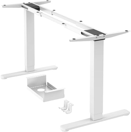 ErGear Dual Motor Standing Desk Frame  Electric Adjustable Legs Compatible Desktop Size 44  90   264 lbs Weight Capacity  4 Memory Height Settings Stand up Desks Base  Black Frame Only