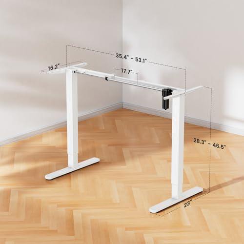ErGear Electric Stand up Desk Frame 4 Memory Height Settings Height Adjustable Table Legs  Sit Stand Desk Frame Up to 47 2   Ergonomic Standing Desk Base Workstation  White Frame Only