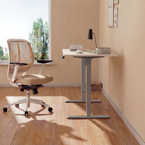 ErGear Electric Stand up Desk Frame 4 Memory Height Settings Height Adjustable Table Legs  Sit Stand Desk Frame Up to 47 2   Ergonomic Standing Desk Base Workstation  Black Frame Only