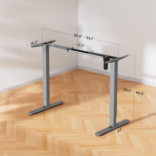 ErGear Electric Stand up Desk Frame 4 Memory Height Settings Height Adjustable Table Legs  Sit Stand Desk Frame Up to 47 2   Ergonomic Standing Desk Base Workstation  Black Frame Only