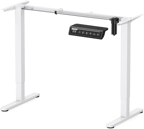 ErGear Electric Stand up Desk Frame 4 Memory Height Settings Height Adjustable Table Legs  Sit Stand Desk Frame Up to 47 2   Ergonomic Standing Desk Base Workstation  Black Frame Only