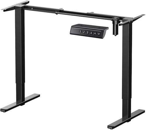 ErGear Electric Standing Desk Legs  4 Memory Height Settings Height Adjustable Desk Frame  Sit Stand Table Legs Up to 47 2  Ergonomic Stand up Converter Base Workstation  Black Frame Only