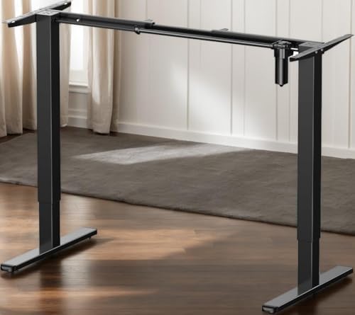 ErGear Electric Standing Desk Legs  4 Memory Height Settings Height Adjustable Desk Frame  Sit Stand Table Legs Up to 47 2  Ergonomic Stand up Converter Base Workstation  Black Frame Only
