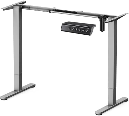 ErGear Electric Standing Desk Legs  4 Memory Height Settings Height Adjustable Desk Frame  Sit Stand Table Legs Up to 47 2  Ergonomic Stand up Converter Base Workstation  Black Frame Only