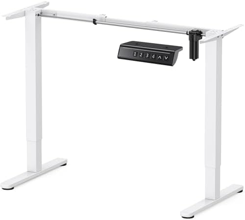 ErGear Electric Standing Desk Legs  4 Memory Height Settings Height Adjustable Desk Frame  Sit Stand Table Legs Up to 47 2  Ergonomic Stand up Converter Base Workstation  Black Frame Only