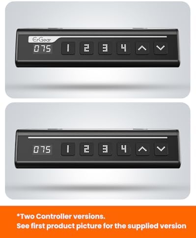 ErGear Height Adjustable Electric Standing Desk  47 2 x 23 6 Inches Sit Stand up Desk  Memory Computer Home Office Desk with Two Piece Desktop  Black