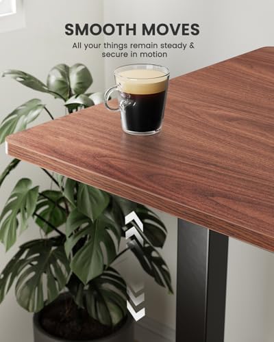 ErGear Height Adjustable Electric Standing Desk  47 2 x 23 6 Inches Sit Stand up Desk  Memory Computer Home Office Desk with Two Piece Desktop  Black