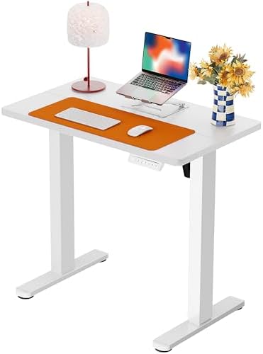 ErGear Height Adjustable Electric Standing Desk  47 2 x 23 6 Inches Sit Stand up Desk  Memory Computer Home Office Desk with Two Piece Desktop  Black