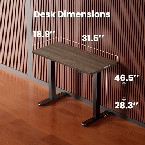 ErGear Height Adjustable Electric Standing Desk  47 2 x 23 6 Inches Sit Stand up Desk  Memory Computer Home Office Desk with Two Piece Desktop  Black
