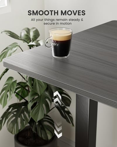 ErGear Height Adjustable Electric Standing Desk  47 2 x 23 6 Inches Sit Stand up Desk  Memory Computer Home Office Desk with Two Piece Desktop  Black