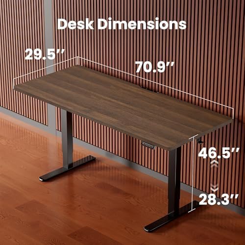 ErGear Height Adjustable Electric Standing Desk  47 2 x 23 6 Inches Sit Stand up Desk  Memory Computer Home Office Desk with Two Piece Desktop  Black
