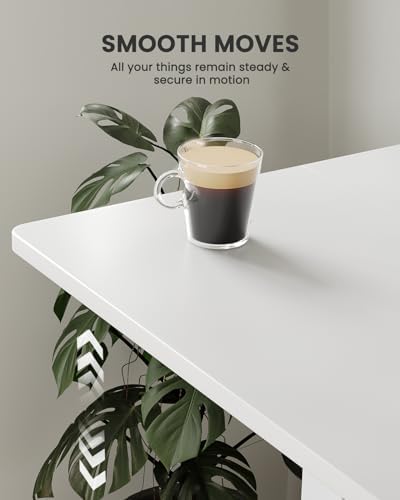 ErGear Height Adjustable Electric Standing Desk  47 2 x 23 6 Inches Sit Stand up Desk  Memory Computer Home Office Desk with Two Piece Desktop  Black