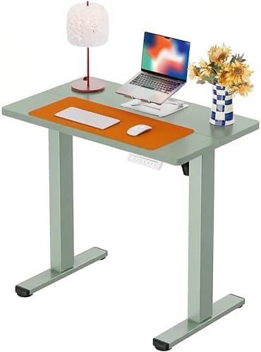 ErGear Height Adjustable Electric Standing Desk  47 2 x 23 6 Inches Sit Stand up Desk  Memory Computer Home Office Desk with Two Piece Desktop  Carbon Fiber Black