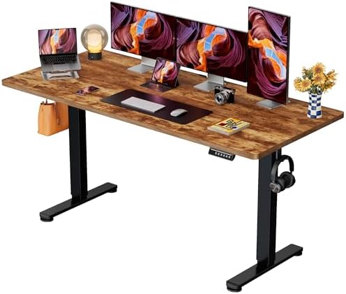 ErGear Height Adjustable Electric Standing Desk  47 2 x 23 6 Inches Sit Stand up Desk  Memory Computer Home Office Desk  Black 