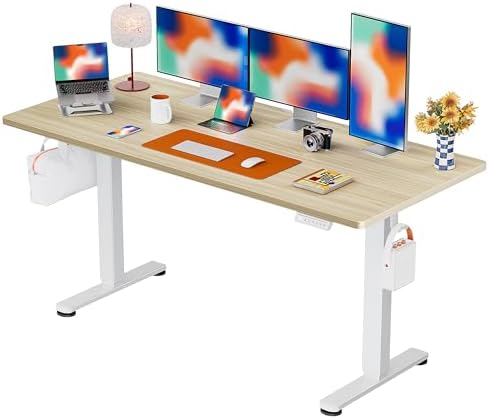 ErGear Height Adjustable Electric Standing Desk  47 2 x 23 6 Inches Sit Stand up Desk  Memory Computer Home Office Desk  Black 