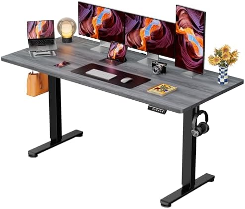 ErGear Height Adjustable Electric Standing Desk  47 2 x 23 6 Inches Sit Stand up Desk  Memory Computer Home Office Desk  Black 