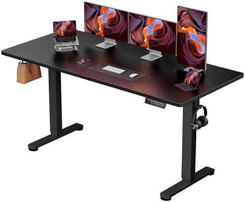 ErGear Height Adjustable Electric Standing Desk  47 2 x 23 6 Inches Sit Stand up Desk  Memory Computer Home Office Desk  Black 