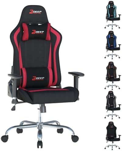 Ergonomic Gaming Chair with Footrest and Lumbar Massage  Racing Office Chair  High Back Computer Desk Chair with Headrest Pillow for Adults  Video Game Chair for PC Gamer  1001 White 