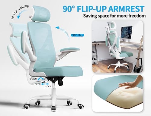 Ergonomic Office Chair   X Shaped Computer Desk Chair Comfy  Gaming Chair  Office Chair with Lumbar Support  Mesh Office Chairs with Headrests  Desk Chair for Long Hours  Black Silver 