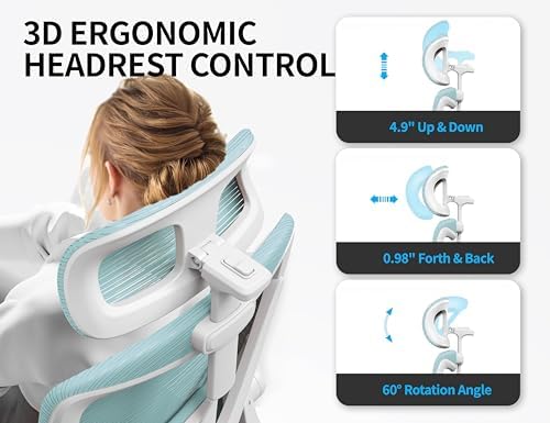 Ergonomic Office Chair   X Shaped Computer Desk Chair Comfy  Gaming Chair  Office Chair with Lumbar Support  Mesh Office Chairs with Headrests  Desk Chair for Long Hours  Black Silver 