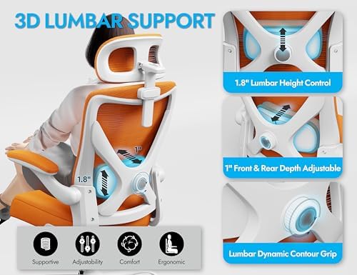 Ergonomic Office Chair   X Shaped Computer Desk Chair Comfy  Gaming Chair  Office Chair with Lumbar Support  Mesh Office Chairs with Headrests  Desk Chair for Long Hours  Black Silver 