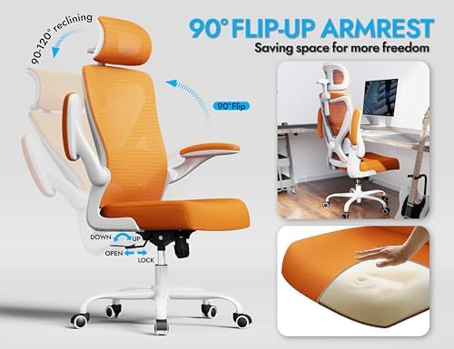 Ergonomic Office Chair   X Shaped Computer Desk Chair Comfy  Gaming Chair  Office Chair with Lumbar Support  Mesh Office Chairs with Headrests  Desk Chair for Long Hours  Black Silver 