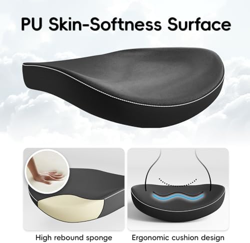 Ergonomic Office Chair Computer X Shaped Chair Mesh PU Leather with Adjustable Lumbar Support Executive Desk Chair High Back with Headrest Flip Up Arms for Long Hours  Black