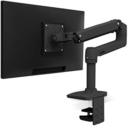 Ergotron   LX Monitor Arm  Single Monitor Desk Mount   fits Flat Curved Ultrawide Computer Monitors up to 34 Inches  7 to 25 lbs  VESA 75x75mm or 100x100mm   Matte Black