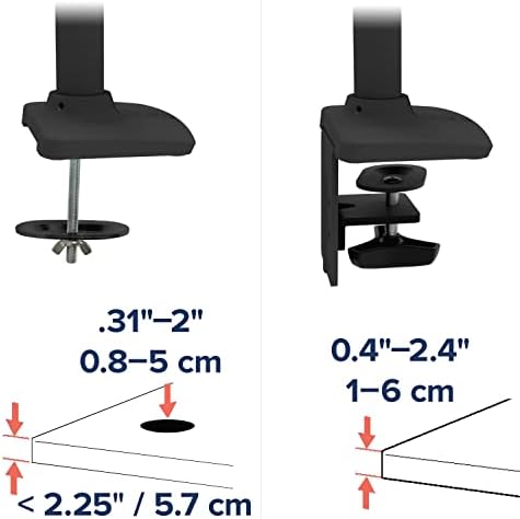 Ergotron   LX Monitor Arm  Single Monitor Desk Mount   fits Flat Curved Ultrawide Computer Monitors up to 34 Inches  7 to 25 lbs  VESA 75x75mm or 100x100mm   Matte Black