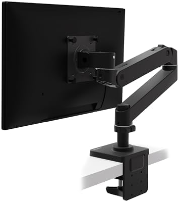 Ergotron   LX Monitor Arm  Single Monitor Desk Mount   fits Flat Curved Ultrawide Computer Monitors up to 34 Inches  7 to 25 lbs  VESA 75x75mm or 100x100mm   Matte Black