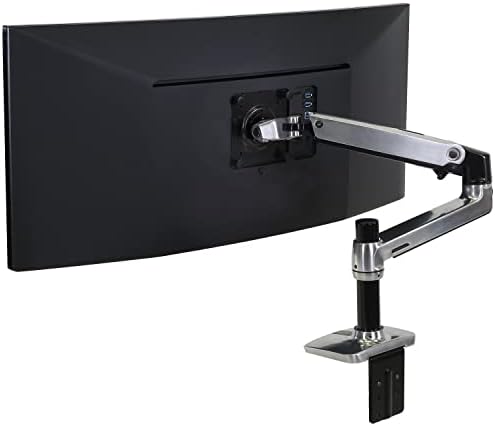 Ergotron   LX Monitor Arm  Single Monitor Desk Mount   fits Flat Curved Ultrawide Computer Monitors up to 34 Inches  7 to 25 lbs  VESA 75x75mm or 100x100mm   Matte Black